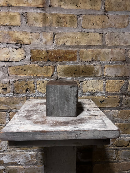 Wood Block Candle Sm.