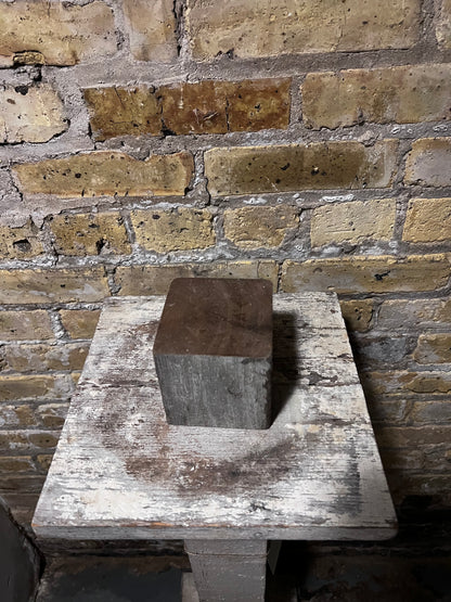 Wood Block Candle Sm.