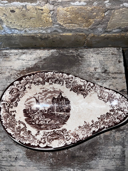 Antq. F.J.Fermery Oval Dish