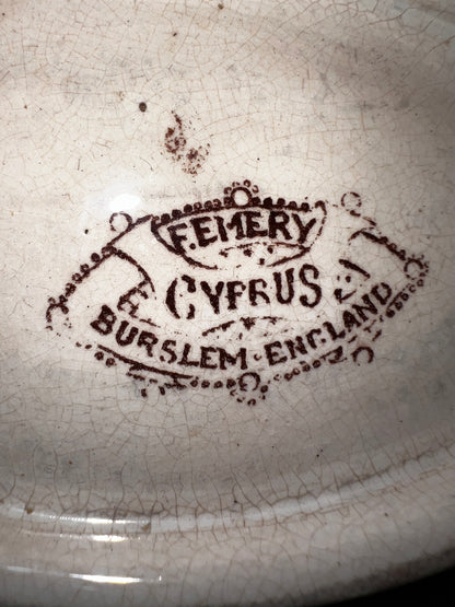 Antq. F.J.Fermery Oval Dish