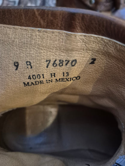 FRYE Phillip harness cognac leather ankle boots