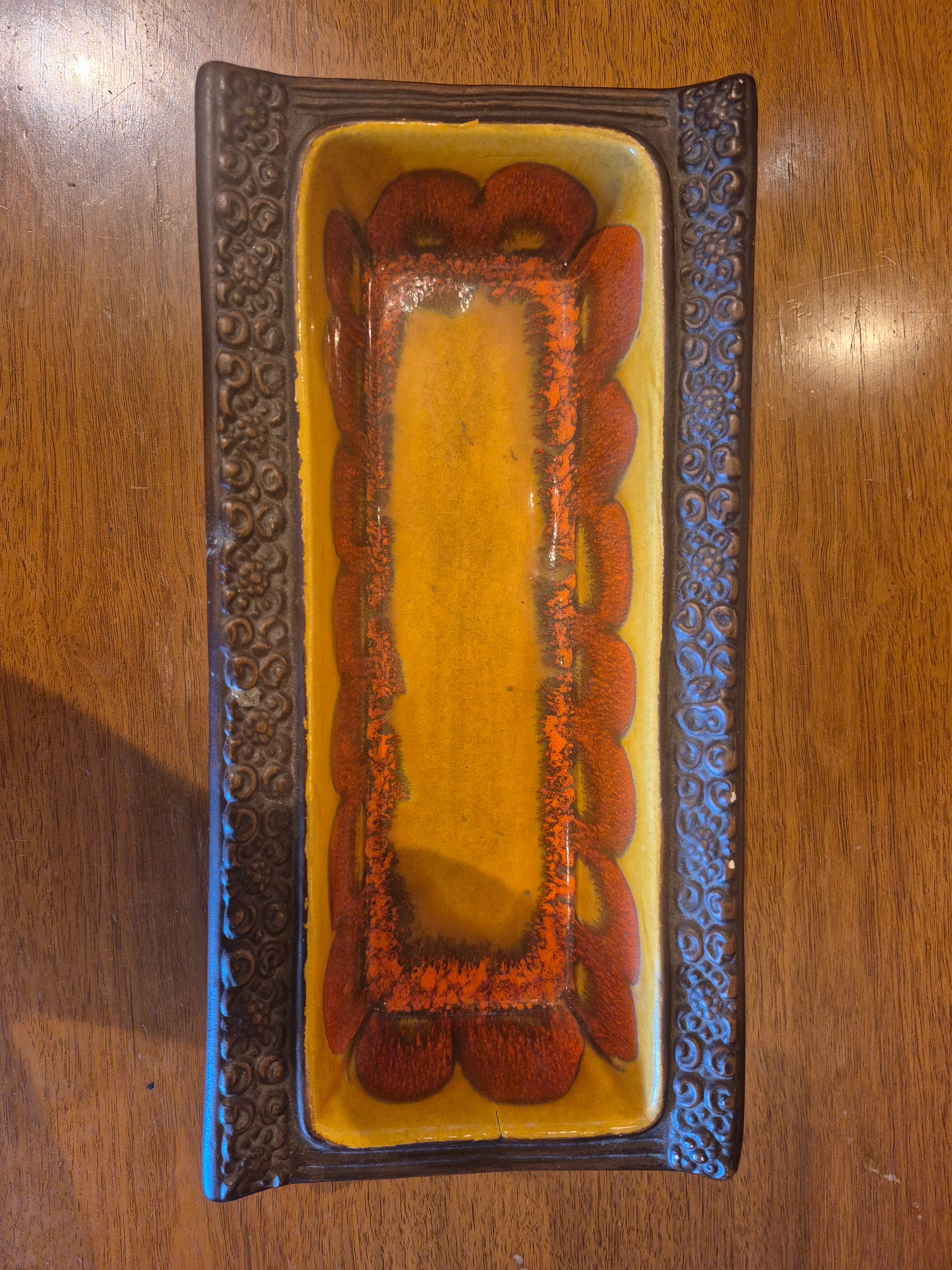 Lane Ceramics glazed rectangular dish